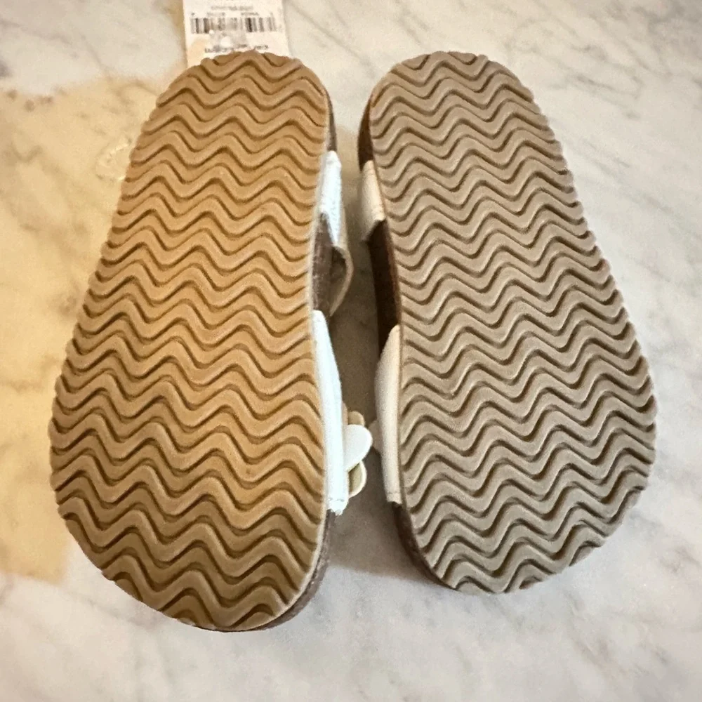 Carter's White Floral Strap Toddler Sandals
